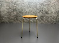 5x Seltener Dreibein-Hocker Vintage Grau/Grün 51cm - Bild 1