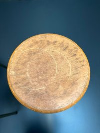 5x Seltener Dreibein-Hocker Vintage Grau/Grün 51cm - Bild 13