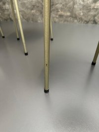 5x Seltener Dreibein-Hocker Vintage Grau/Grün 51cm - Bild 14