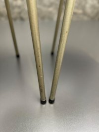 5x Seltener Dreibein-Hocker Vintage Grau/Grün 51cm - Bild 15
