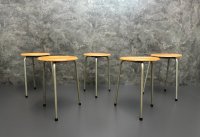 5x Seltener Dreibein-Hocker Vintage Grau/Grün 51cm - Bild 16