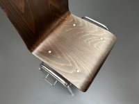 Wilde + Spieth Vintage Stuhl 70er Holz/Chrom 43cm SH - Bild 3