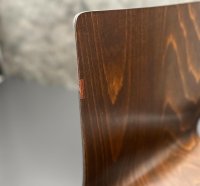 Wilde + Spieth Vintage Stuhl 70er Holz/Chrom 43cm SH - Bild 5