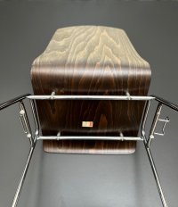Wilde + Spieth Vintage Stuhl 70er Holz/Chrom 43cm SH - Bild 8