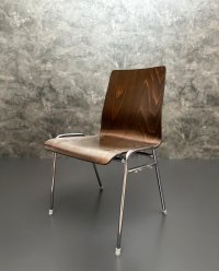 Wilde + Spieth Vintage Stuhl 70er Holz/Chrom 43cm SH - Bild 9