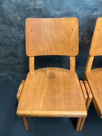 25 Vintage Stapelstühle Holz Retro Gastro Bistro - Bild 10