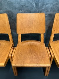 25 Vintage Stapelstühle Holz Retro Gastro Bistro - Bild 11