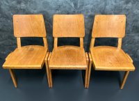 25 Vintage Stapelstühle Holz Retro Gastro Bistro - Bild 13