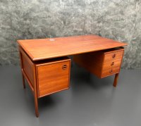 Arne Vodder Schreibtisch Teak Gasvig Møbler 130x75cm - Bild 2