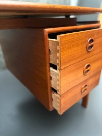 Arne Vodder Schreibtisch Teak Gasvig Møbler 130x75cm - Bild 7