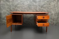 Arne Vodder Schreibtisch Teak Gasvig Møbler 130x75cm - Bild 8