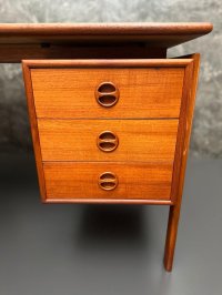 Arne Vodder Schreibtisch Teak Gasvig Møbler 130x75cm - Bild 9