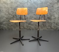 4x Werkstattstühle Vintage Industrie – Sitzhöhe 57,5 cm - Bild 2