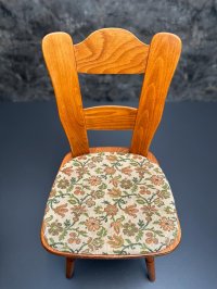 4 Vintage Bauernstühle 1960er Holz gepolstert - Bild 8