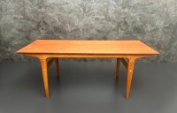 Dänischer Teak Couchtisch Mid-Century 134x52cm restauriert - Bild 4