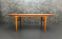 Dänischer Teak Couchtisch Mid-Century 134x52cm restauriert - Bild 5