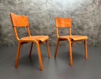 2 Stapelstühle Holz Esszimmer Küche Vintage - Bild 3
