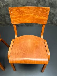 2 Stapelstühle Holz Esszimmer Küche Vintage - Bild 5