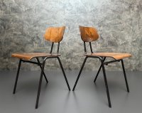 Stapelstühle Vintage Stahlrohr Schwarz 12 Stk - Bild 1