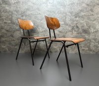 Stapelstühle Vintage Stahlrohr Schwarz 12 Stk - Bild 4