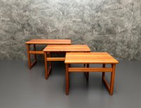Satztische 3er-Set Teak Skandinavisch 1960er - Bild 4