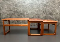 Satztische 3er-Set Teak Skandinavisch 1960er - Bild 8