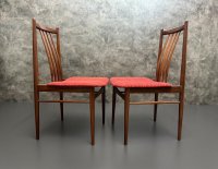 Dänische Teakholz Stühle 60er – Mid Century, rot, 6 Stk. - Bild 1