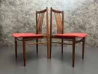 Dänische Teakholz Stühle 60er – Mid Century, rot, 6 Stk. - Bild 2