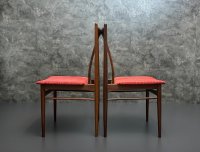Dänische Teakholz Stühle 60er – Mid Century, rot, 6 Stk. - Bild 3