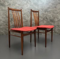 Dänische Teakholz Stühle 60er – Mid Century, rot, 6 Stk. - Bild 5