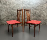 Dänische Teakholz Stühle 60er – Mid Century, rot, 6 Stk. - Bild 7
