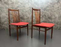 Dänische Teakholz Stühle 60er – Mid Century, rot, 6 Stk. - Bild 8
