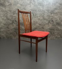 Dänische Teakholz Stühle 60er – Mid Century, rot, 6 Stk. - Bild 15