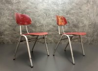 2 Vintage Stapelstühle 1970er Grau Stahlrohr Set - Bild 1