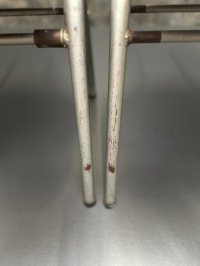2 Vintage Stapelstühle 1970er Grau Stahlrohr Set - Bild 11