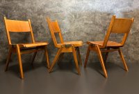 Vintage Holzstühle stapelbar Retro Gastro 4-5 Stk. - Bild 5