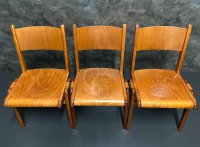 Vintage Holzstühle stapelbar Retro Gastro 4-5 Stk. - Bild 7