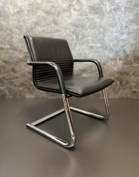 Wilkhahn Freischwinger / Besucher- & Konferenzstuhl, Leder & Kunstleder - Bild 3