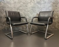Wilkhahn Freischwinger / Besucher- & Konferenzstuhl, Leder & Kunstleder - Bild 6