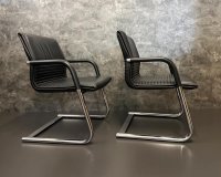 Wilkhahn Freischwinger / Besucher- & Konferenzstuhl, Leder & Kunstleder - Bild 7