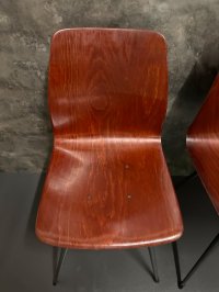 Pagholz Stühle 1960er Vintage Industrie Design - Bild 9