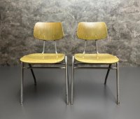 Stapelstühle Vintage Grün Grau Gastro 12 Stk. - Bild 6