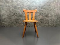 5 Vintage Holzstühle 1960er–1970er Jahre, Sitzhöhe 47 cm - Bild 2