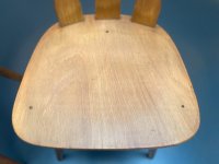 5 Vintage Holzstühle 1960er–1970er Jahre, Sitzhöhe 47 cm - Bild 10