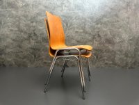 2 Stapelstühle Vintage Retro Stahlrohr verchromt Set - Bild 8