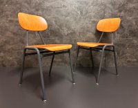 Vintage Stapelstühle 70er/80er Stahlrohr Grau ca. 30 Stk. - Bild 4