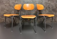 Vintage Stapelstühle 70er/80er Stahlrohr Grau ca. 30 Stk. - Bild 8