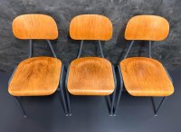 Vintage Stapelstühle 70er/80er Stahlrohr Grau ca. 30 Stk. - Bild 10