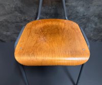 Vintage Stapelstühle 70er/80er Stahlrohr Grau ca. 30 Stk. - Bild 15