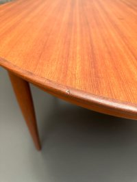 Vintage Teak Couchtisch rund 100 cm Danish Design - Bild 12